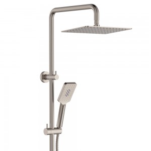 Tono Twin Shower, Brushed Nickel